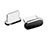 Staubschutz Stöpsel Passend USB-C Jack Type-C Universal H06 für Apple iPhone 15 Schwarz