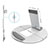 Universal Faltbare Ständer Tablet Halter Halterung Flexibel K16 für Apple iPad Air 4 10.9 (2020) Silber