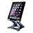 Universal Faltbare Ständer Tablet Halter Halterung Flexibel K18 für Apple iPad Air 4 10.9 (2020) Dunkelgrau