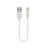 USB Ladekabel Kabel 15cm S01 für Apple iPad 10.2 (2020) Weiß