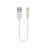 USB Ladekabel Kabel 15cm S01 für Apple iPad Mini 4 Weiß
