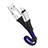 USB Ladekabel Kabel 30cm S04 für Apple iPad Air Blau