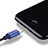 USB Ladekabel Kabel D01 für Apple iPad New Air (2019) 10.5 Blau