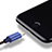 USB Ladekabel Kabel D01 für Apple iPhone 13 Mini Blau