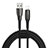 USB Ladekabel Kabel D02 für Apple iPad New Air (2019) Schwarz