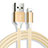 USB Ladekabel Kabel D04 für Apple iPad 3 Gold