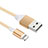 USB Ladekabel Kabel D04 für Apple iPad Mini 4 Gold