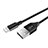 USB Ladekabel Kabel D06 für Apple iPad Air 10.9 (2020) Schwarz