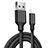 USB Ladekabel Kabel D06 für Apple iPad Mini 2 Schwarz