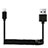 USB Ladekabel Kabel D08 für Apple iPad 4 Schwarz