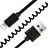 USB Ladekabel Kabel D08 für Apple iPad Pro 12.9 (2017) Schwarz