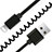 USB Ladekabel Kabel D08 für Apple iPod Touch 5 Schwarz