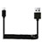 USB Ladekabel Kabel D08 für Apple New iPad Air 10.9 (2020) Schwarz