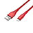 USB Ladekabel Kabel D14 für Apple iPhone 12 Pro Max Rot