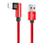 USB Ladekabel Kabel D16 für Apple iPad 2 Rot