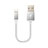 USB Ladekabel Kabel D18 für Apple iPad 2 Silber