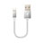 USB Ladekabel Kabel D18 für Apple iPad Air 3 Silber