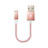 USB Ladekabel Kabel D18 für Apple iPad Pro 12.9 (2017) Rosegold