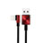 USB Ladekabel Kabel D19 für Apple iPad 3 Rot