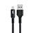 USB Ladekabel Kabel D21 für Apple iPad Mini 3 Schwarz