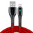 USB Ladekabel Kabel D23 für Apple iPad 4 Rot