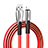 USB Ladekabel Kabel D25 für Apple iPhone 13 Mini Rot