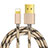 USB Ladekabel Kabel L01 für Apple iPad 10.2 (2020) Gold