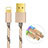 USB Ladekabel Kabel L01 für Apple iPad 10.2 (2020) Gold