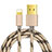 USB Ladekabel Kabel L01 für Apple iPad 4 Gold