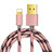 USB Ladekabel Kabel L01 für Apple iPhone Xs Rosegold