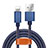 USB Ladekabel Kabel L04 für Apple iPad 10.2 (2020) Blau