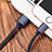 USB Ladekabel Kabel L04 für Apple iPad 4 Blau