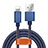 USB Ladekabel Kabel L04 für Apple iPhone 6 Blau