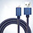 USB Ladekabel Kabel L04 für Apple iPhone 6 Plus Blau
