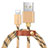 USB Ladekabel Kabel L05 für Apple iPad Air 2 Gold