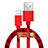 USB Ladekabel Kabel L05 für Apple iPad Air 2 Rot