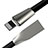 USB Ladekabel Kabel L06 für Apple iPad 10.2 (2020) Schwarz