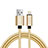 USB Ladekabel Kabel L07 für Apple iPad 10.2 (2020) Gold