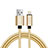USB Ladekabel Kabel L07 für Apple iPhone 8 Plus Gold