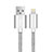 USB Ladekabel Kabel L07 für Apple iPhone 8 Plus Silber