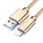 USB Ladekabel Kabel L08 für Apple iPad Mini 2 Gold