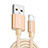 USB Ladekabel Kabel L08 für Apple iPhone 5 Gold