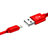 USB Ladekabel Kabel L10 für Apple iPad Mini 4 Rot