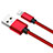 USB Ladekabel Kabel L11 für Apple iPad Air 4 10.9 (2020) Rot