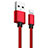 USB Ladekabel Kabel L11 für Apple iPad Mini 4 Rot