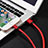 USB Ladekabel Kabel L11 für Apple iPad Mini 4 Rot