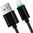 USB Ladekabel Kabel L13 für Apple iPad 10.2 (2020) Schwarz