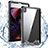 Wasserdicht Unterwasser Silikon Hülle Handyhülle und Kunststoff Waterproof Schutzhülle 360 Grad Ganzkörper Tasche W01 für Apple iPad Pro 12.9 (2022) Schwarz