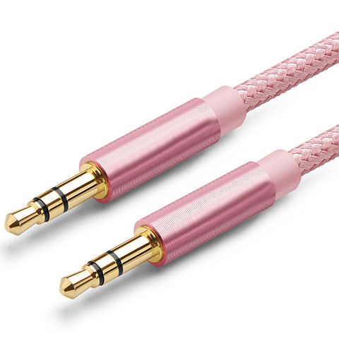 Audio Stereo 3.5mm Klinke Kopfhörer Verlängerung Kabel auf Stecker A04 Rosa