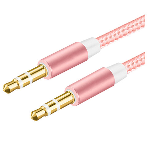 Audio Stereo 3.5mm Klinke Kopfhörer Verlängerung Kabel auf Stecker A06 Rosa